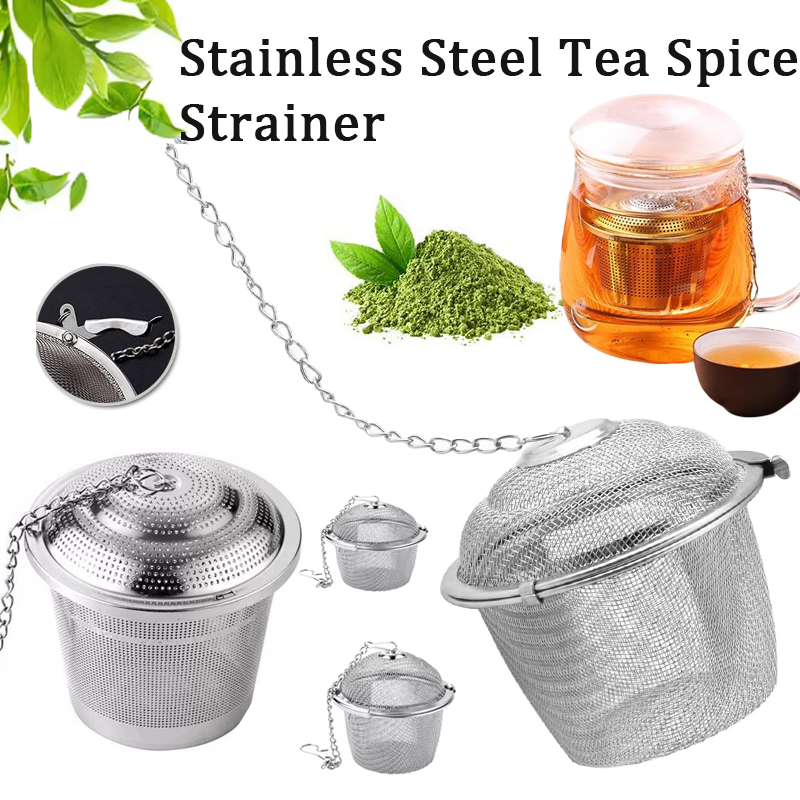 Tea Strainer Mesh - 1-2Pcs Edelstahl Tee Gewürz Sieb Gewürz