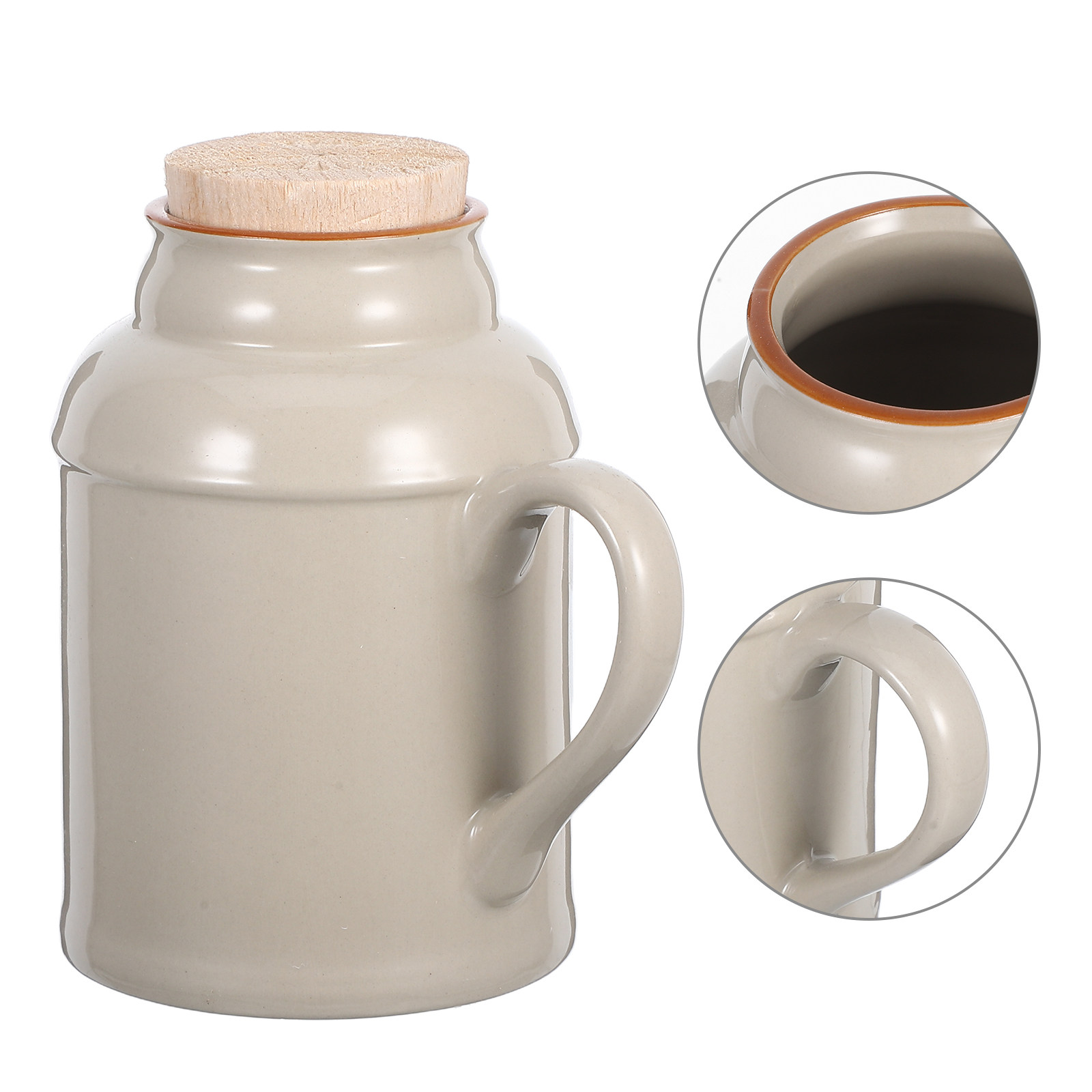 Coffee Tea Uses - Dekorativer Vintage-Keramik-Wasserkessel mit Deckel Retro-Küchenkessel Behälter