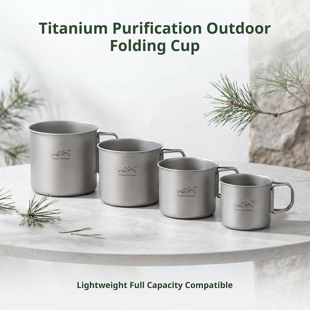 Coffee Tea Exchange - Edelstahl-Campingbecher für Outdoor-Wanderungen Ultraleichter Reise-Tee-Kaffee-Bier-Becher mit