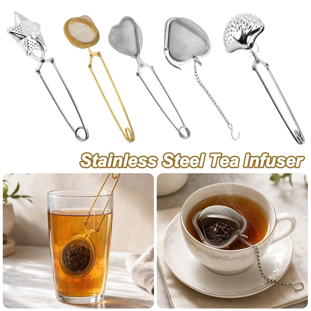 Tea Strainer Mesh - Kreativer Edelstahl-Teefilter Wiederverwendbarer Teebeutel-Infusor Netz-Tee-Sieb Teekannen-Zubehör
