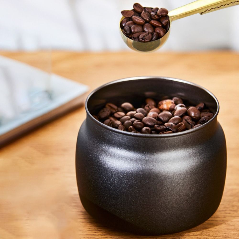 Coffee Tea Exchange - 304 Edelstahl Kaffeebohnen-Vakuumbehälter, Feuchtigkeitsbeständiger Tee-Aufbewahrungsbehälter, Luftdichter