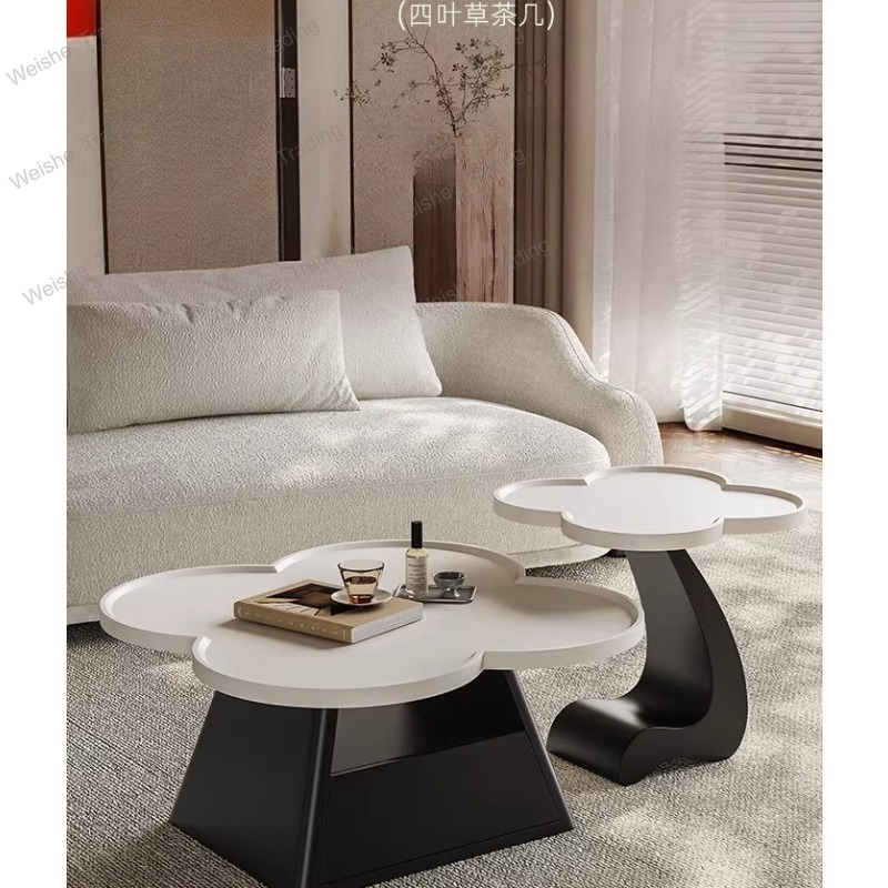 Young Tea Coffee - Designer-Couchtisch im kreativen Creme-Stil mit künstlerischem