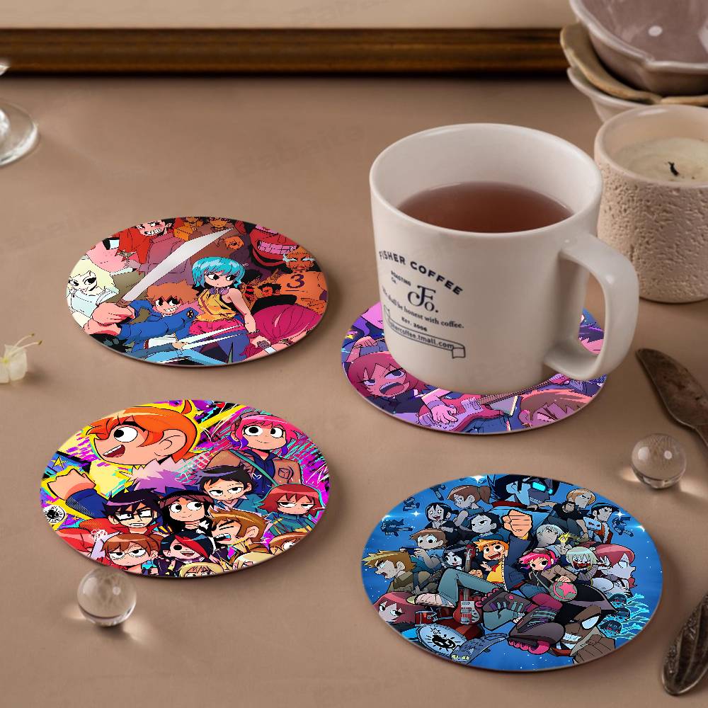 Coffee Vs Tea - S-Scott Pilgrim vs the World Holzuntersetzer-Set