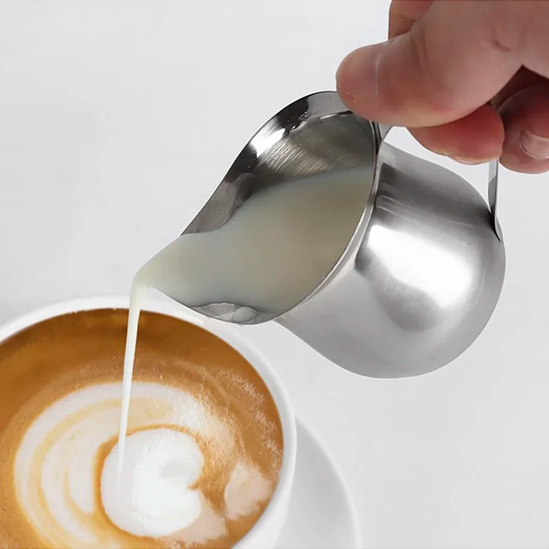 Barista Milk Jug - Kaffee Milch Aufschäumen Krug Tasse Edelstahl