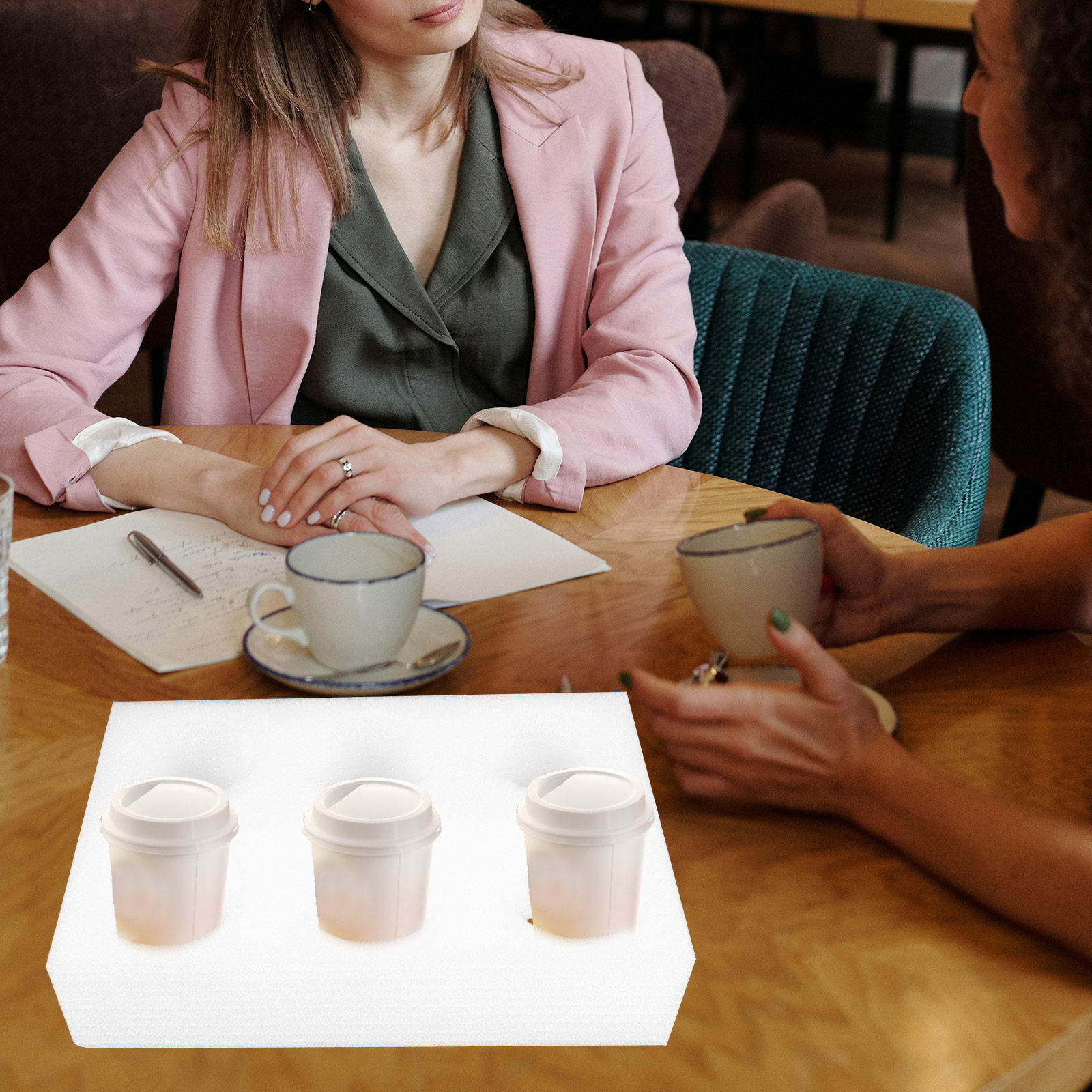 Coffee Tea Uses - 2er-Set Getränkehalter mit mehreren Fächern –