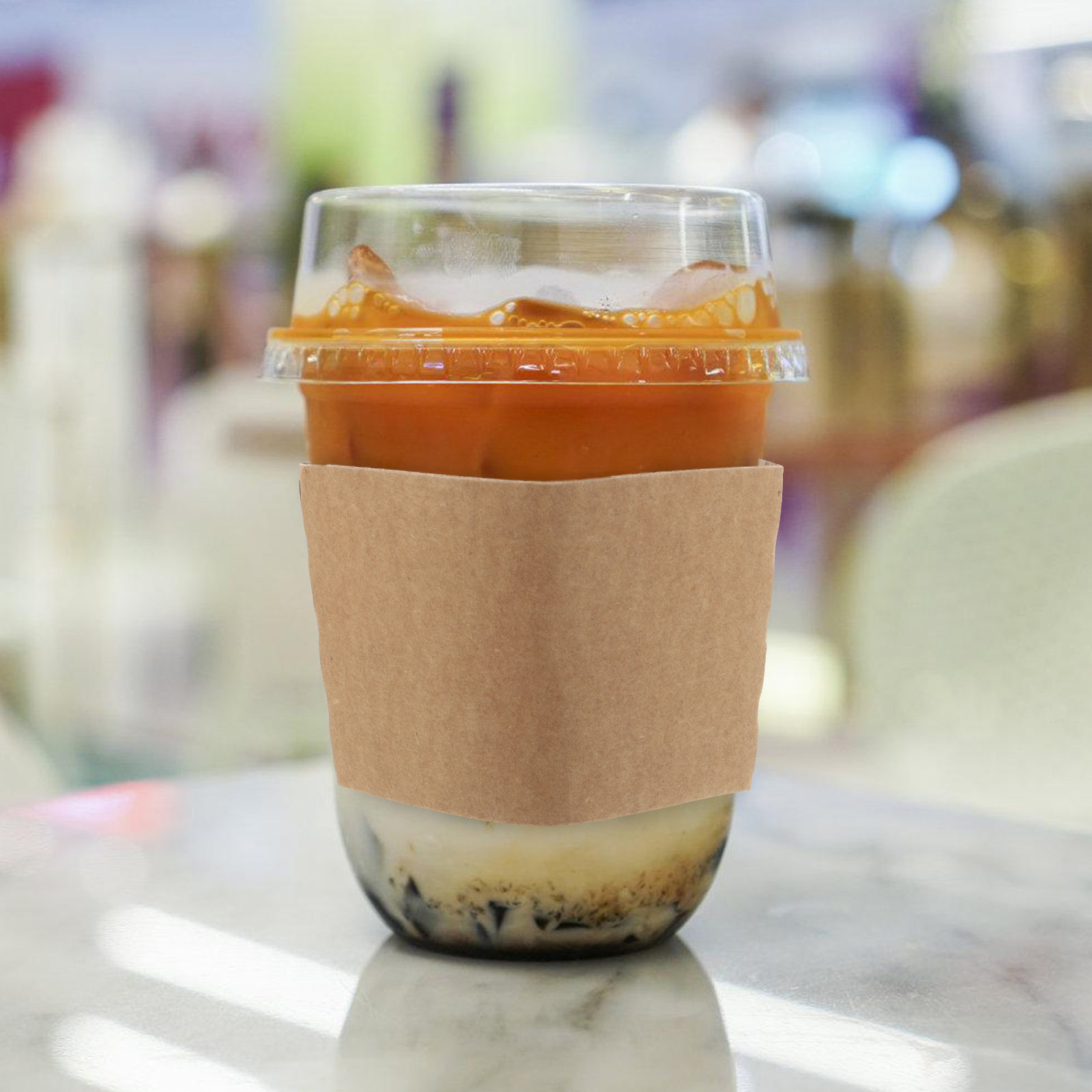 Coffee Tea Uses - 100 Stück Weiße Kraft-Kaffeebecherhüllen mit Wellpappendesign,