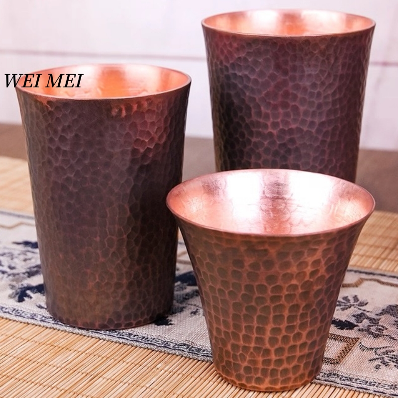 Coffee Tea Uses - Vintage Kupfer-Kaffeetasse, Handgefertigte Hammer-Textur-Muster Outdoor- und
