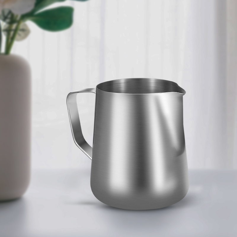 Barista Milk Jug - Kaffee-Milchaufschäumkännchen aus Edelstahl, Espresso-Dampfkännchen, Barista Latte