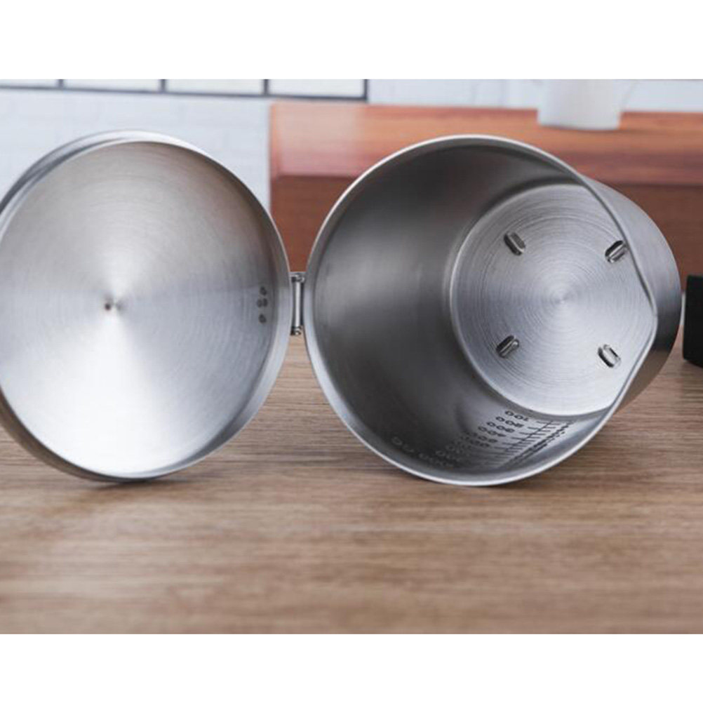 Coffee Tea Uses - 700ml Edelstahl-Messbecher mit Deckel, Graduierter Messbecher