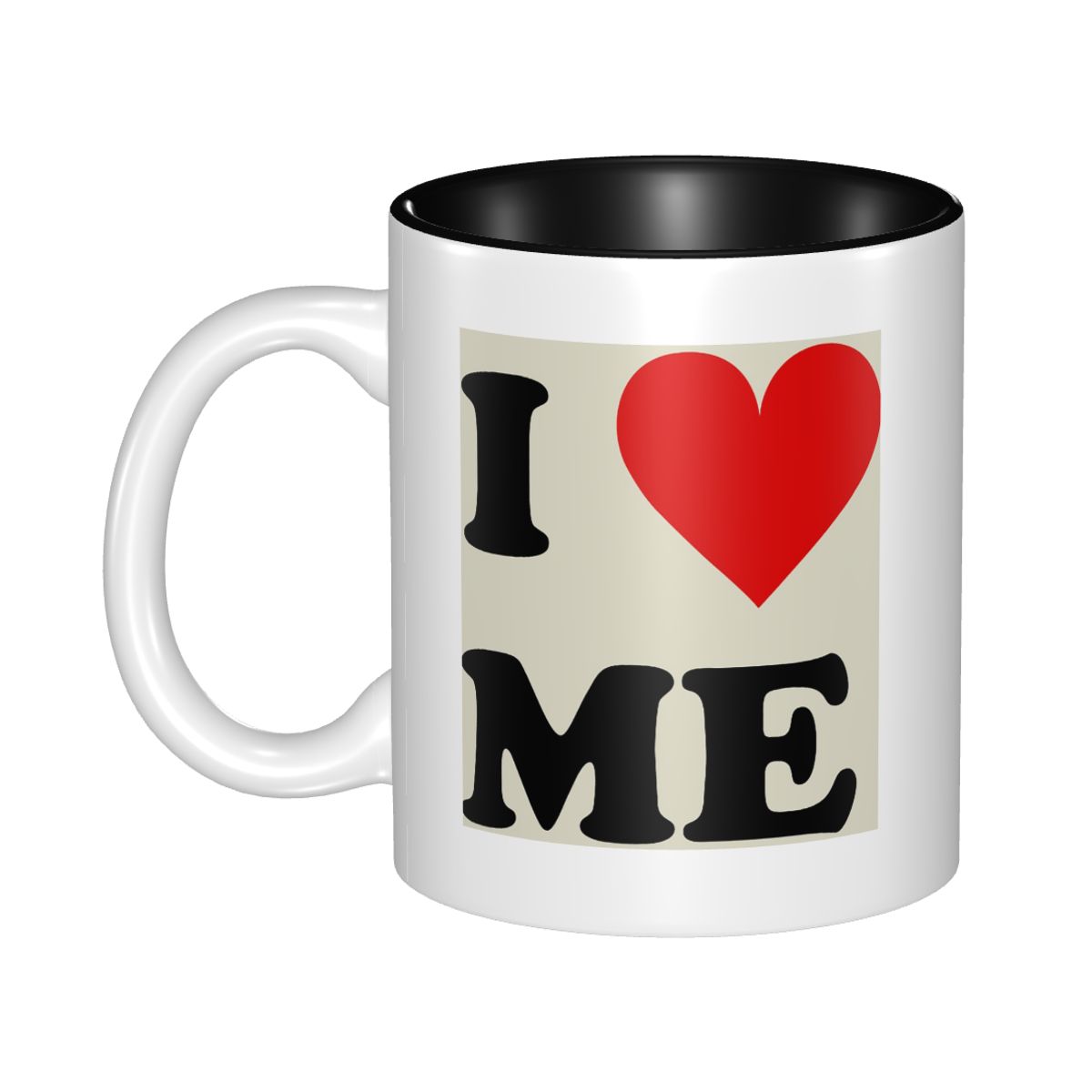 Coffee Tea And Me - I Love Me Herz-Tasse Lustige Keramik-Kaffeetassen