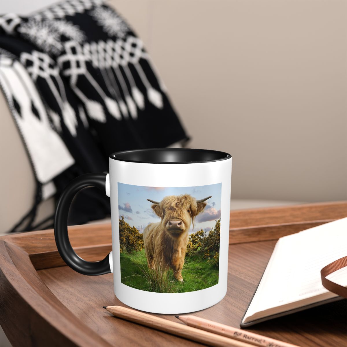 Young Tea Coffee - Tasse mit Jungem Hochlandrind Lustige Keramik-Kaffeetassen