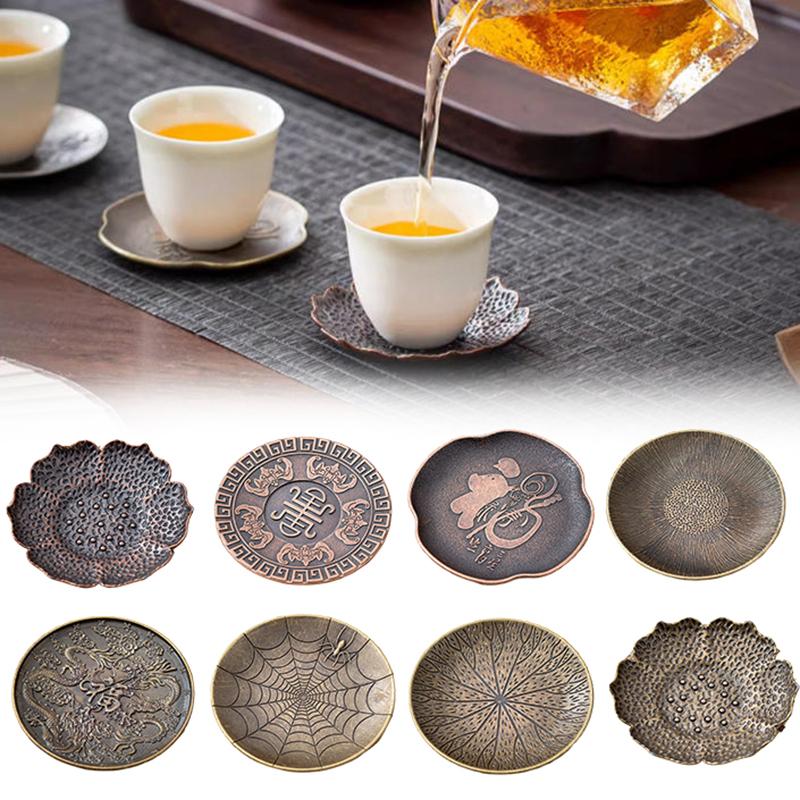 Coffee Tea Uses - Untersetzer aus Legierung im Retro-Zen-Kung-Fu-Stil, Kratzfeste