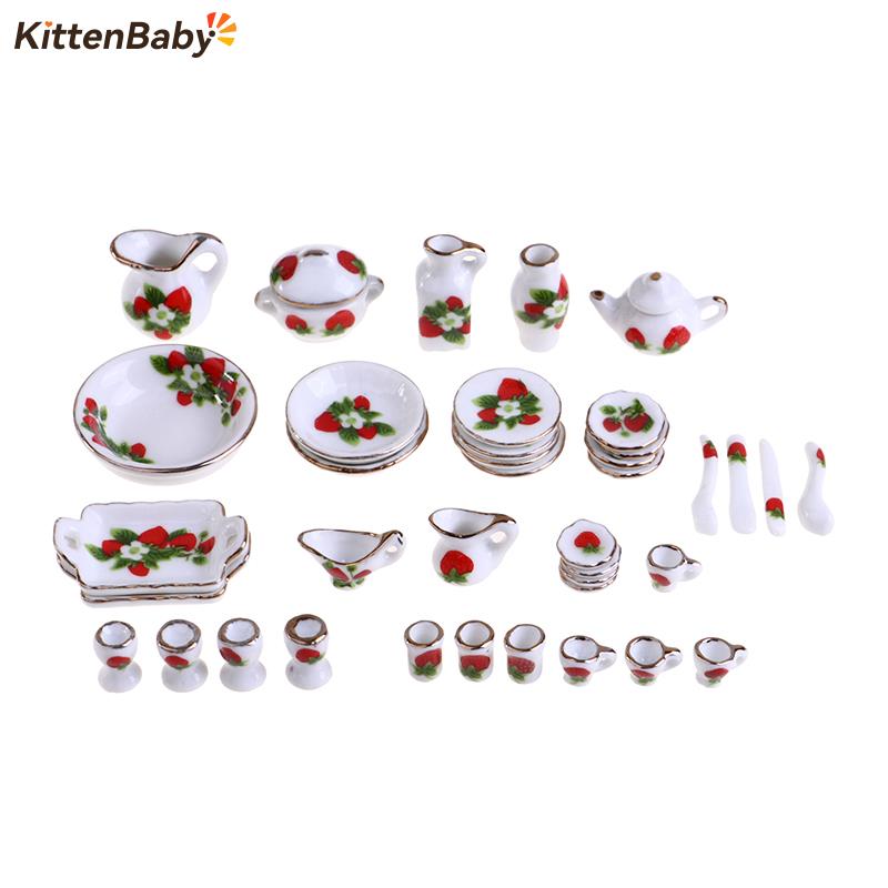 Coffee Tea And Sugar Set - 1 Set 1:12 Miniatur Puppe Haus