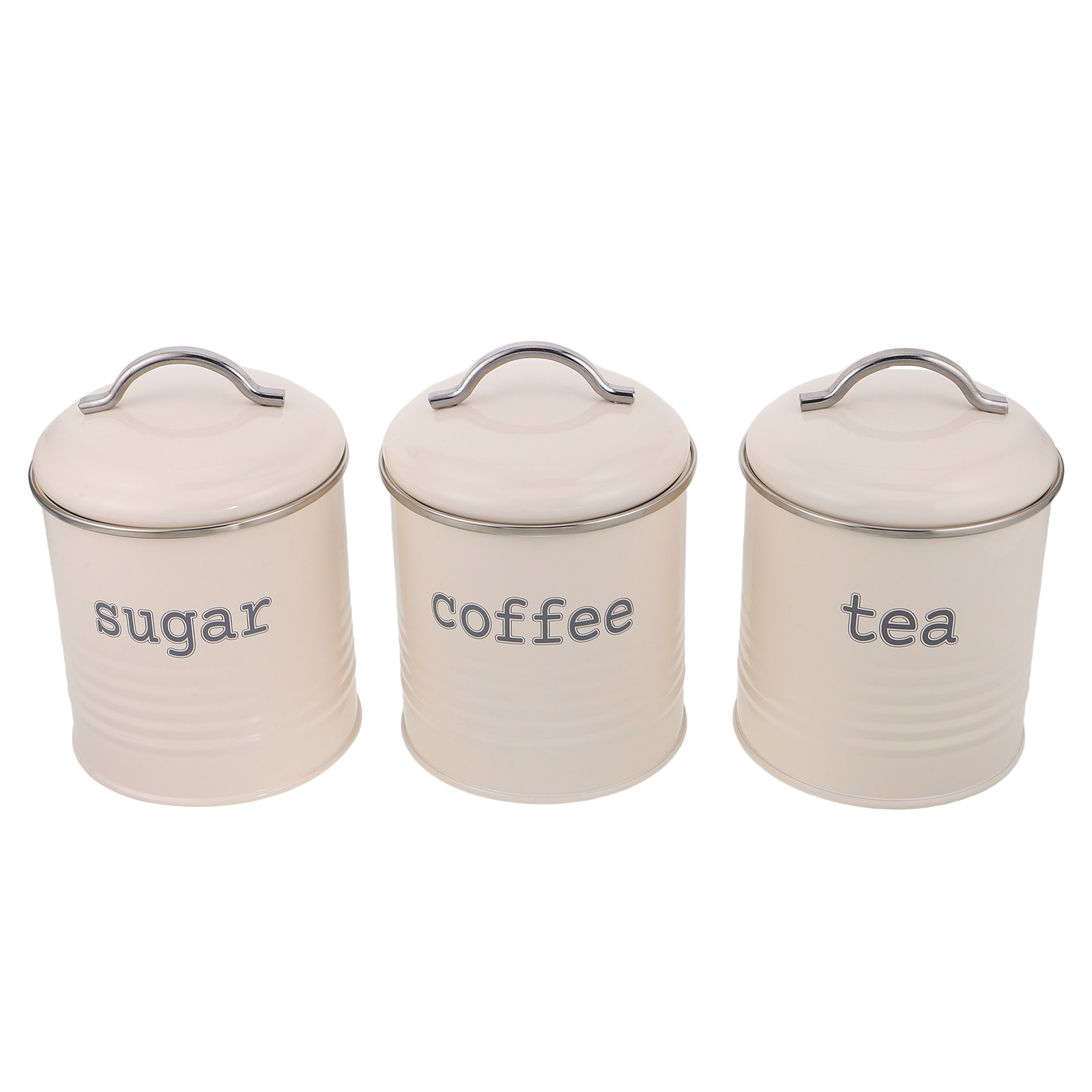 Coffee Tea And Sugar Set - 3-teiliges Versiegeltes Kaffeebohnen-Behälterset Luftdichte Tee- und