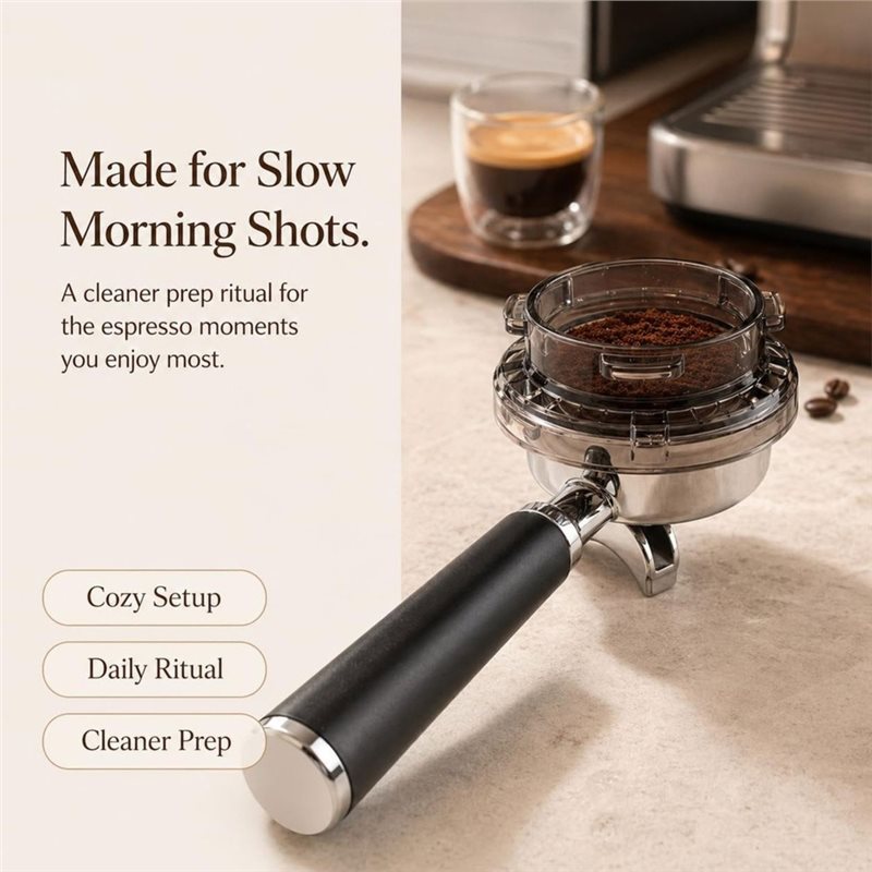Breville Espresso Barista Express - 24-Stunden-Hotsale Twist-Lock Siebträger-Trichter 54mm Dosierer für