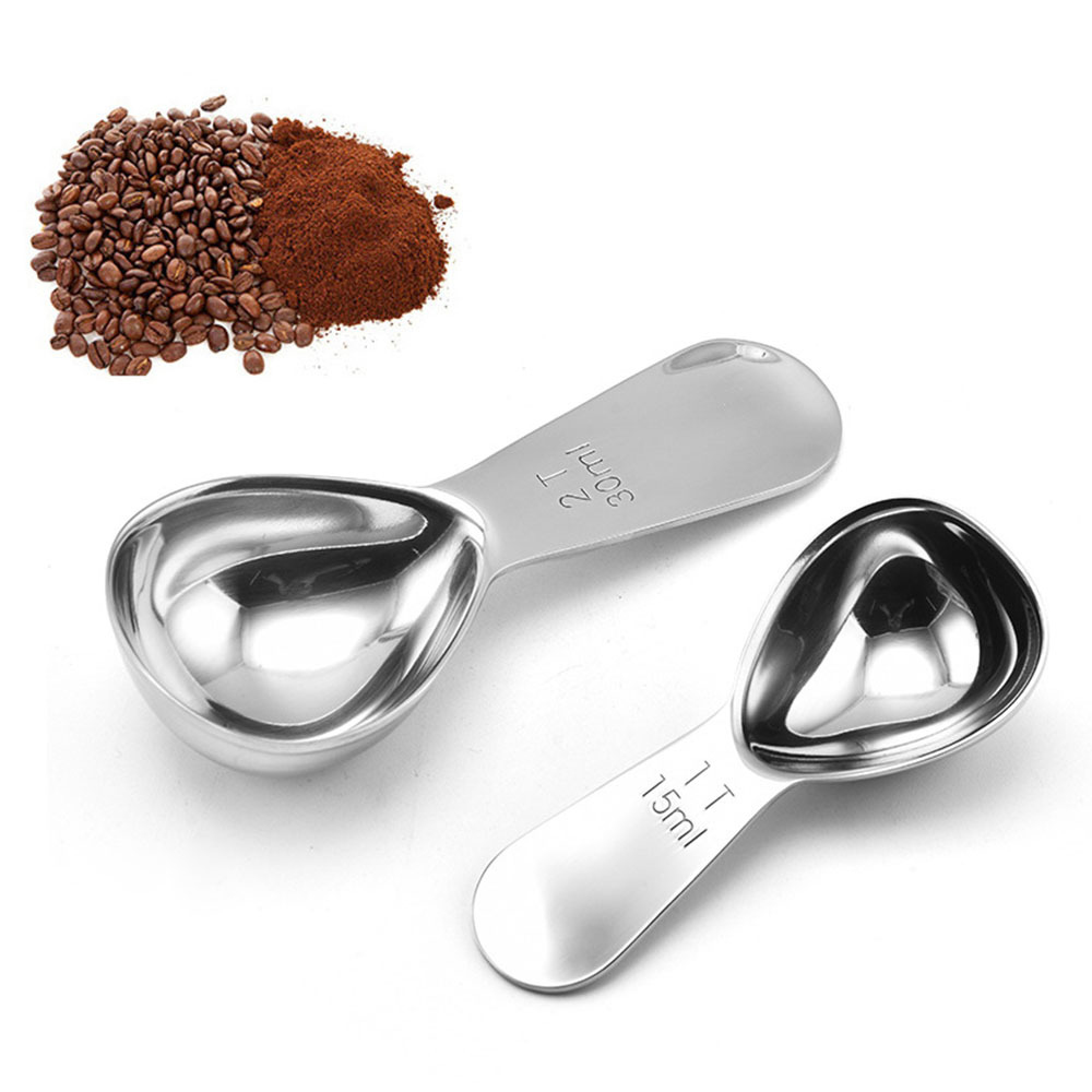 Coffee Tea And Sugar Set - 15ml/30ml Edelstahl-Kaffeelöffel, Kaffee-Messlöffel mit Graduierung, Messlöffel