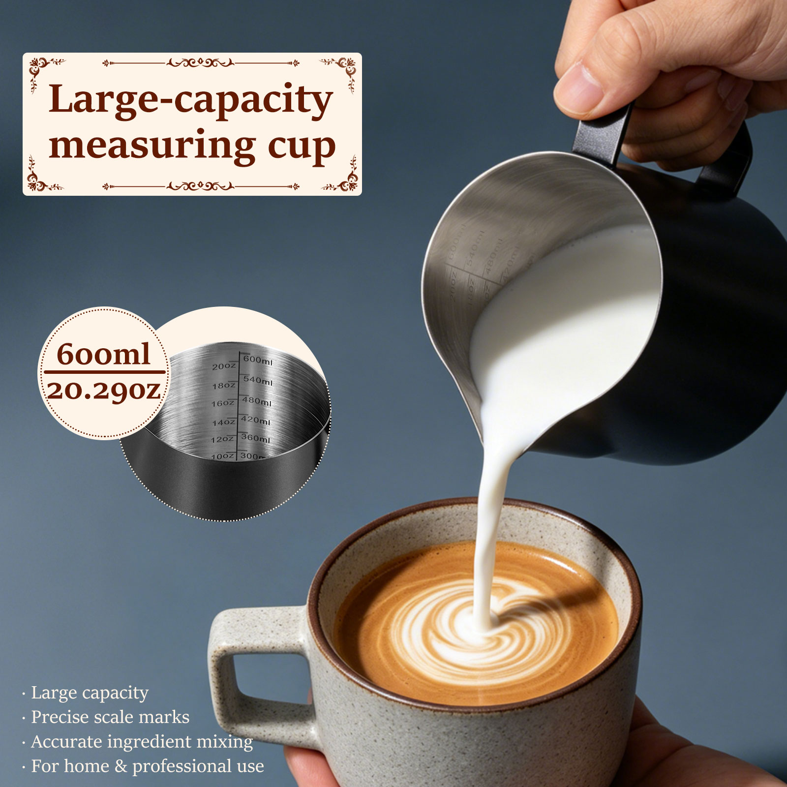 600ml Edelstahl Milchaufschäum – Barista Milk Jug Bewertung und Preis