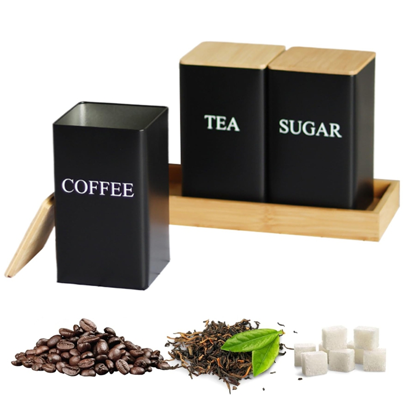 3-teiliges Set Tee-, Kaffee- u – Coffee Tea And Sugar Canister Set Bewertung und Preis