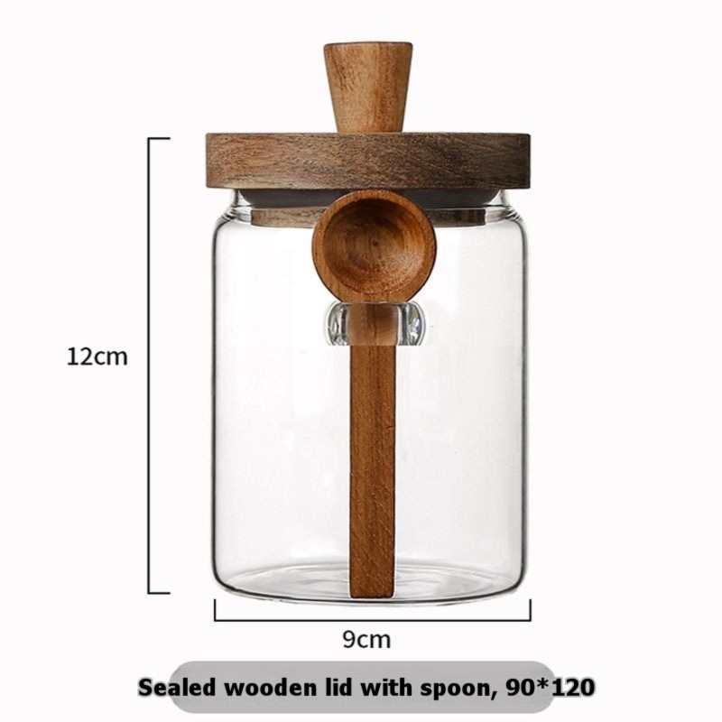 ABJI-Glasbehälter mit Holzdeck – Coffee Tea And Sugar Canister Set Bewertung und Preis