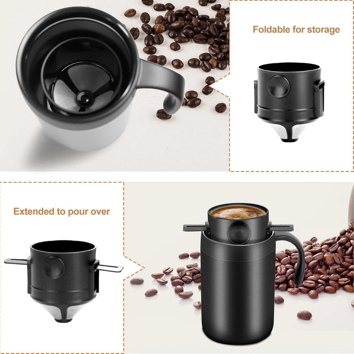 350/550ml Edelstahl-Kaffeebech – Coffee Tea Uses Bewertung und Preis