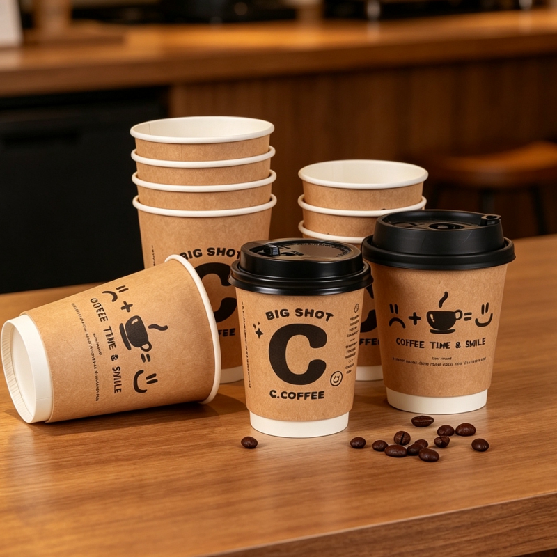 50 Stück 8/14oz Einweg-Kaffeeb – Wallpaper Coffee And Tea Bewertung und Preis