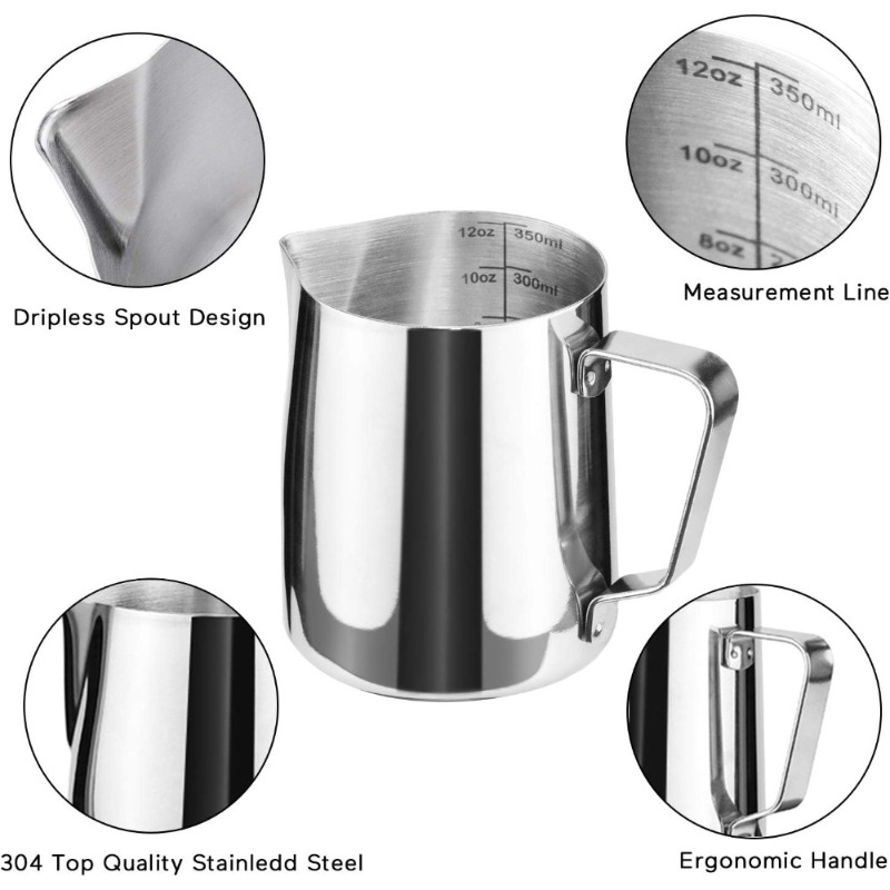 Milchaufschäumkrug, Edelstahl- – Barista Milk Jug Bewertung und Preis