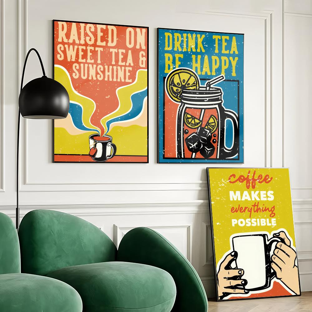 Vintage Tee- und Kaffee-Poster – Wallpaper Coffee And Tea Bewertung und Preis
